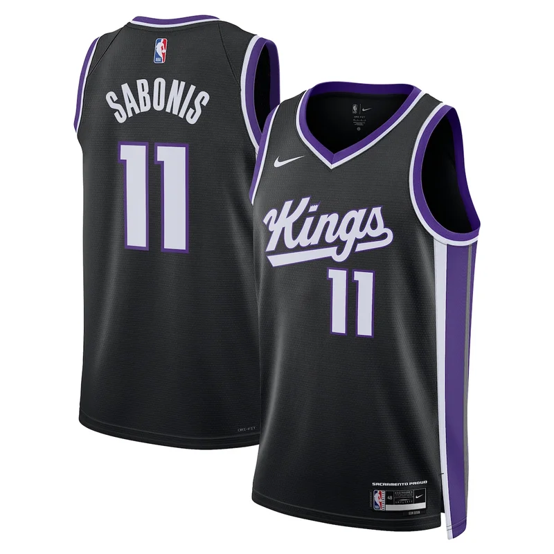Sacramento Kings Icon Edition Jersey - Black - Domantas Sabonis - Unisex