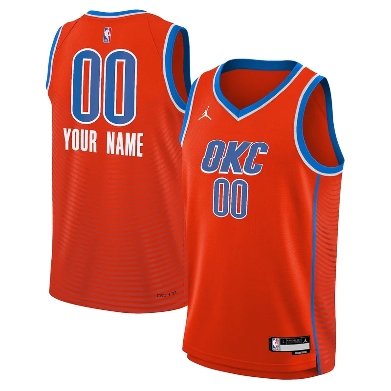 Oklahoma City Thunder Jordan Statement Edition Jersey - Orange - Chet Holmgren - Unisex - Image 5