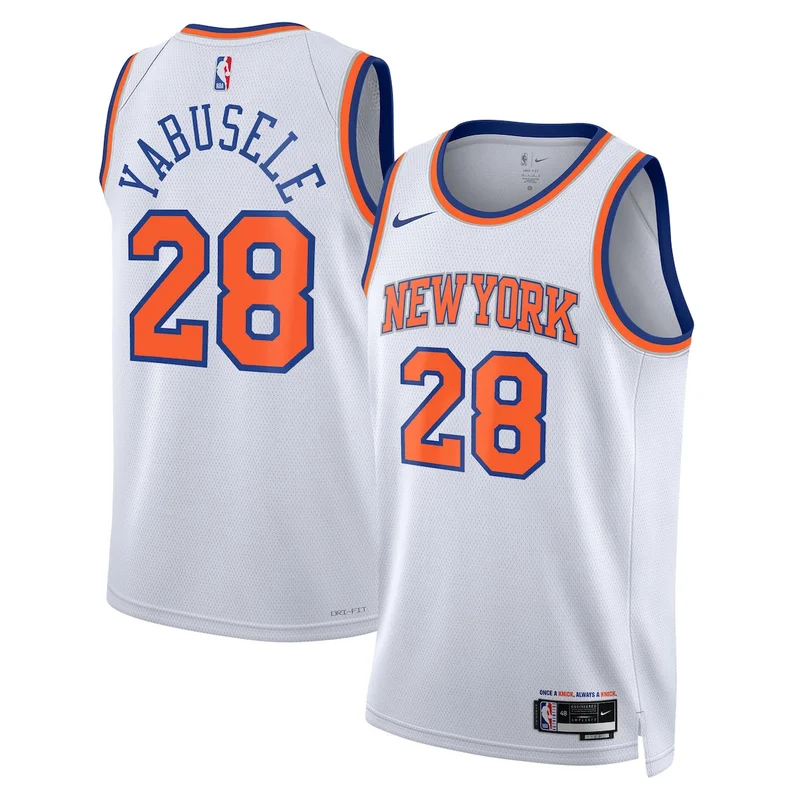 Patrick Ewing Orange/Royal New York Knicks 1991/92 Hardwood Classics Fadeaway Player Jersey - Image 3
