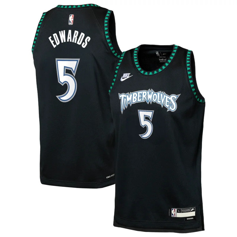 Minnesota Timberwolves Classic Edition Jersey - Black - Anthony Edwards