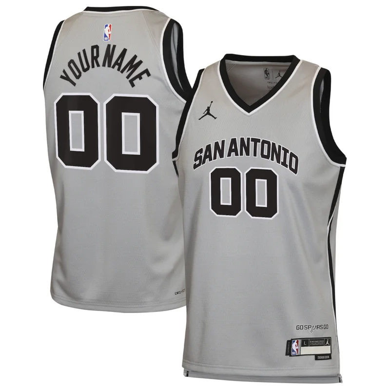 San Antonio Spurs Jordan Statement Edition Jersey - Black - Jeremy Sochan - Unisex - Image 2