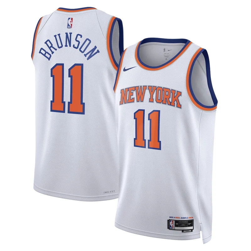 Patrick Ewing Orange/Royal New York Knicks 1991/92 Hardwood Classics Fadeaway Player Jersey - Image 4