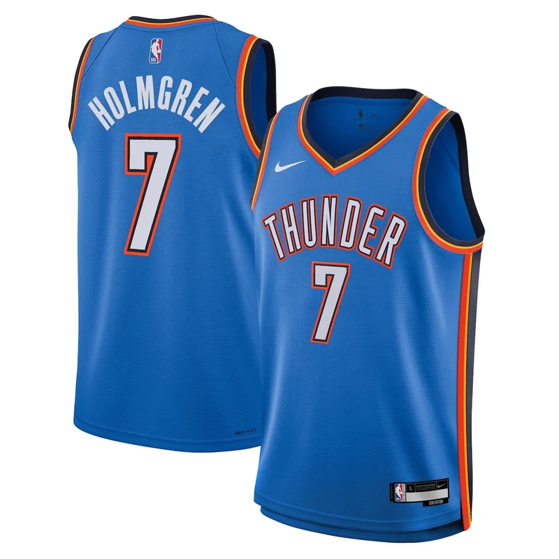Oklahoma City Thunder Icon Edition Jersey - Blue - Chet Holmgren