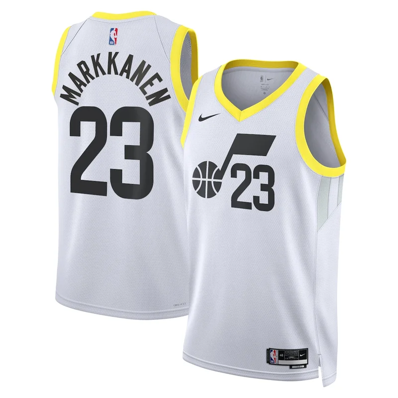 Utah Jazz Association Edition Jersey - White - Lauri Markkanen - Unisex