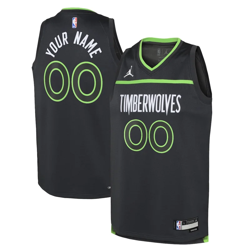 Minnesota Timberwolves Classic Edition Jersey - Black - Rudy Gobert - Unisex - Image 4