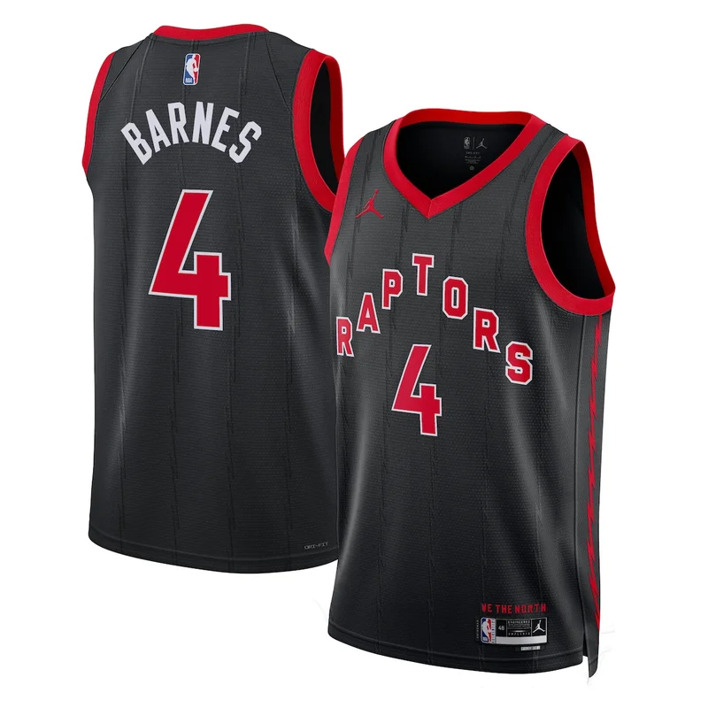 Toronto Raptors Icon Edition Jersey - Red - Scottie Barnes - Unisex - Image 4