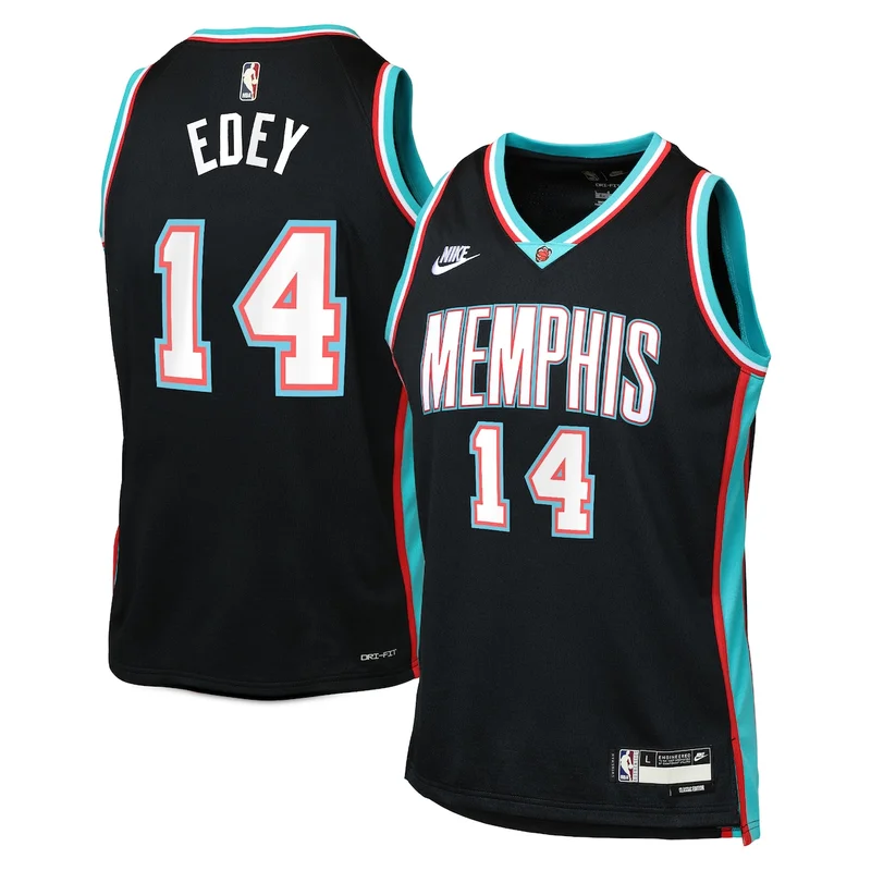 Memphis Grizzlies Classic Edition Jersey - Black - Zach Edey - Unisex - Image 2