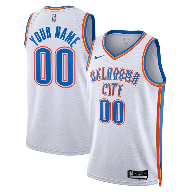 Oklahoma City Thunder Association Edition Jersey - White - Luguentz Dort - Image 3