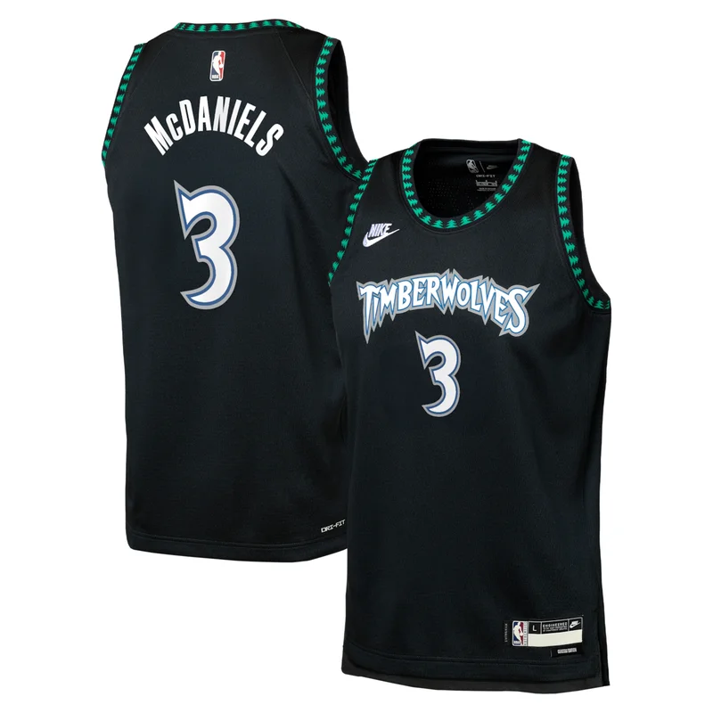 Minnesota Timberwolves Classic Edition Jersey - Black - Anthony Edwards - Image 2