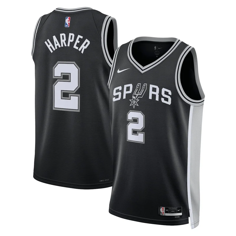 San Antonio Spurs Association Jersey Nba 2025 First Round Draft Pick - White - Dylan Harper - Image 4