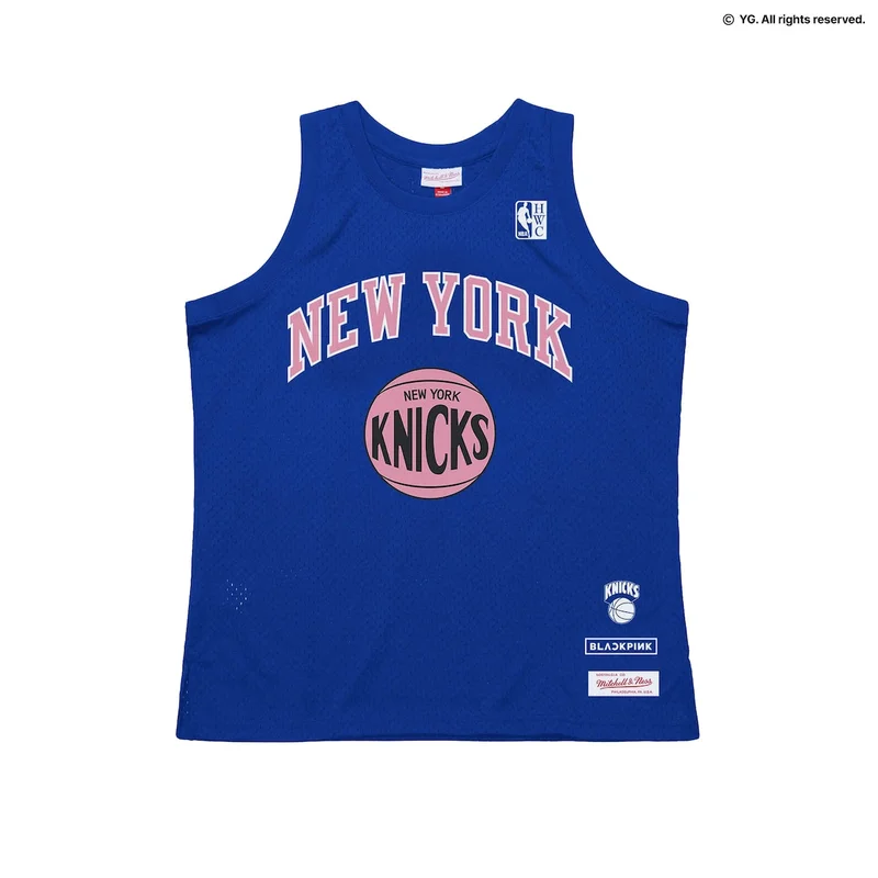 Patrick Ewing Orange/Royal New York Knicks 1991/92 Hardwood Classics Fadeaway Player Jersey - Image 2