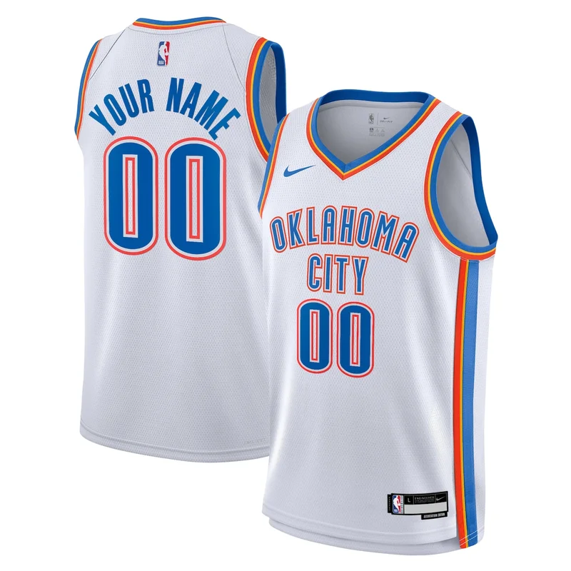 Oklahoma City Thunder Association Edition Jersey - White - Luguentz Dort - Image 4