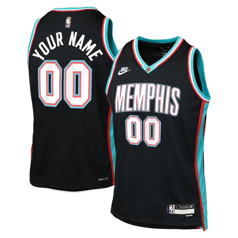Memphis Grizzlies Classic Edition Jersey - Black - Zach Edey - Unisex - Image 3