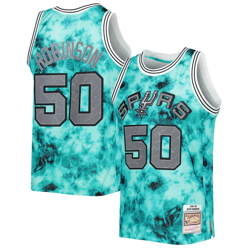 David Robinson Platinum San Antonio Spurs 1998/99 Hardwood Classics 75Th Anniversary Jersey - Image 2