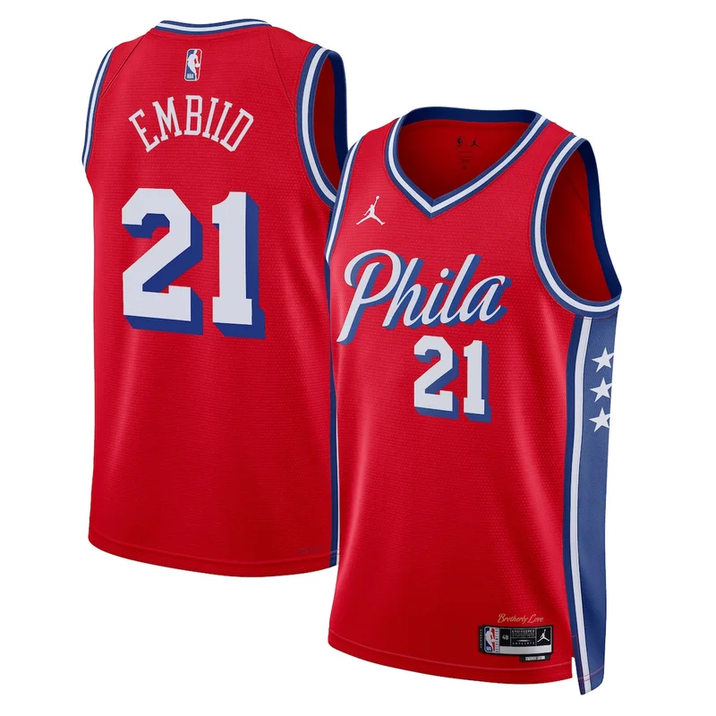 Philadelphia 76Ers Icon Edition Jersey - Navy - Tyrese Maxey - Image 3
