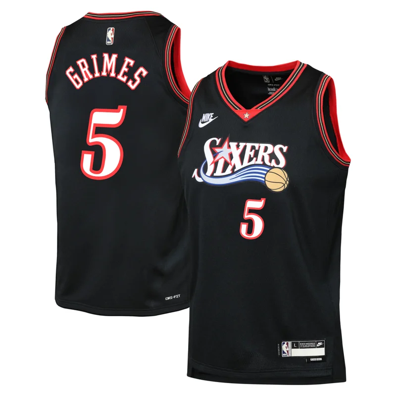 Philadelphia 76Ers Classic Edition Jersey - Black - Quentin Grimes - Unisex - Image 2