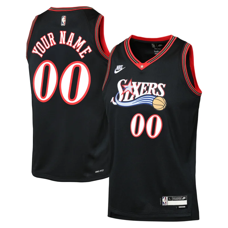 Philadelphia 76Ers Classic Edition Jersey - Black - Quentin Grimes - Unisex - Image 4