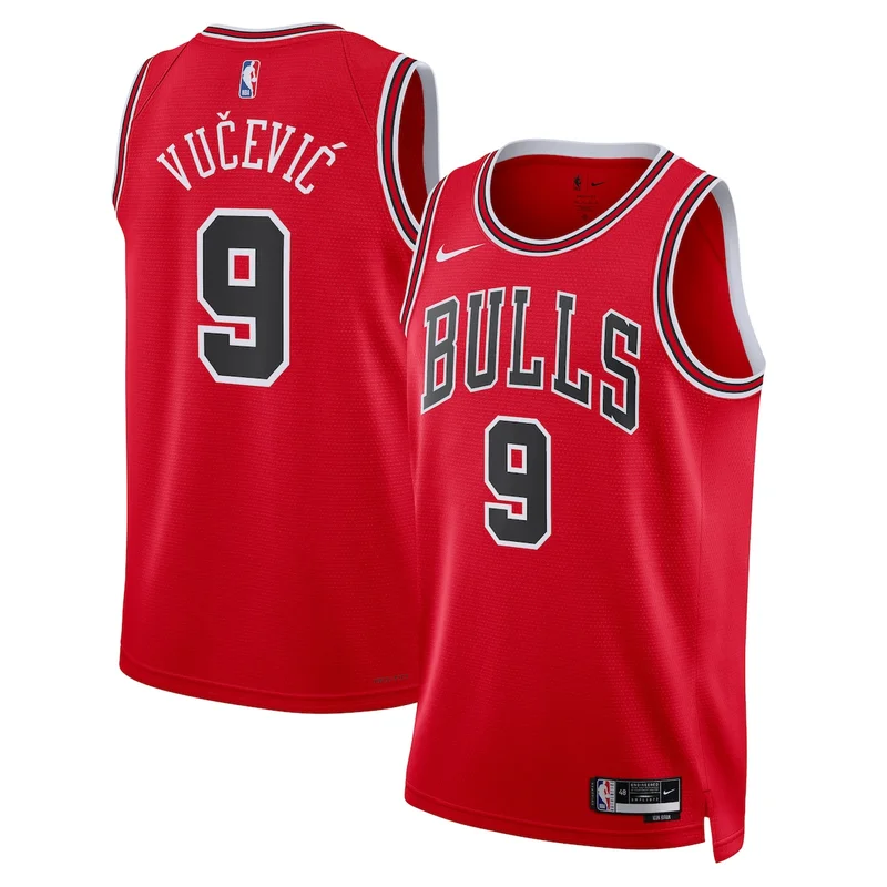 Chicago Bulls Dennis Rodman 1997-98 Hardwood Classics Road Jersey - Red - Image 5
