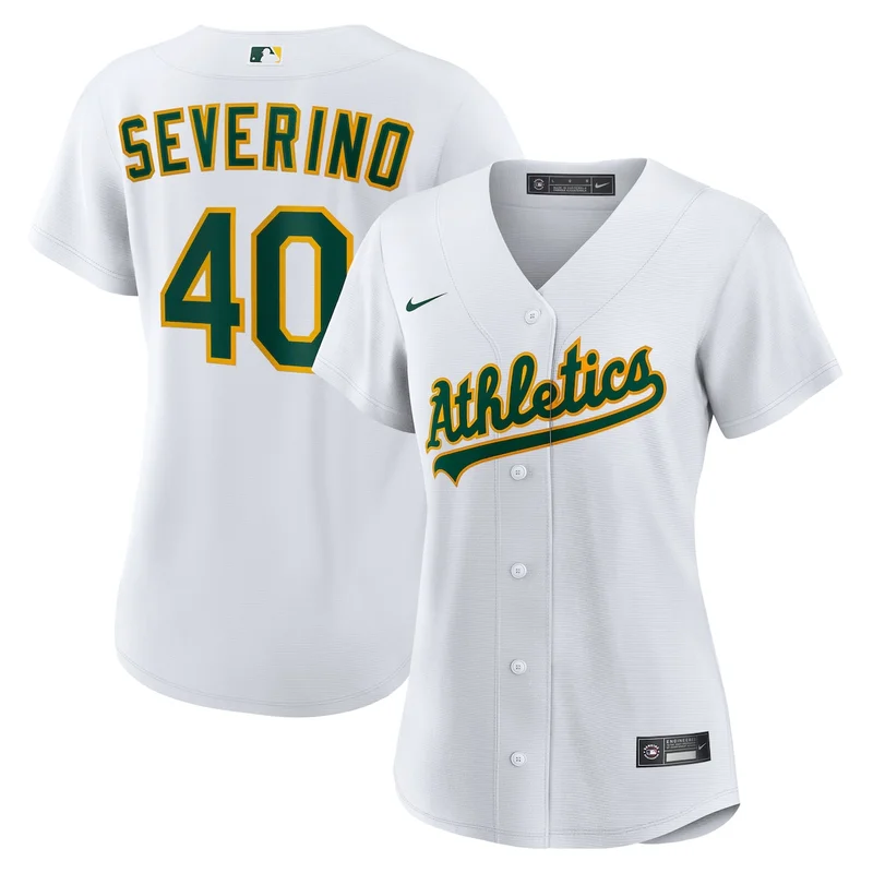 Oakland Athletics Luis Severino White Home Jersey