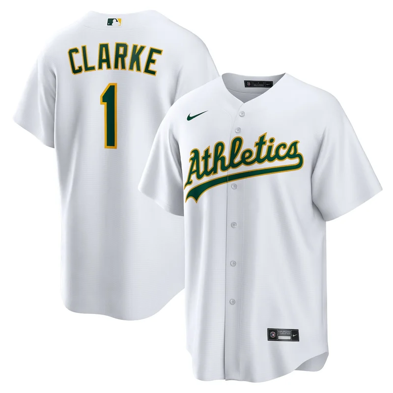 Oakland Athletics Denzel Clarke White Home Jersey