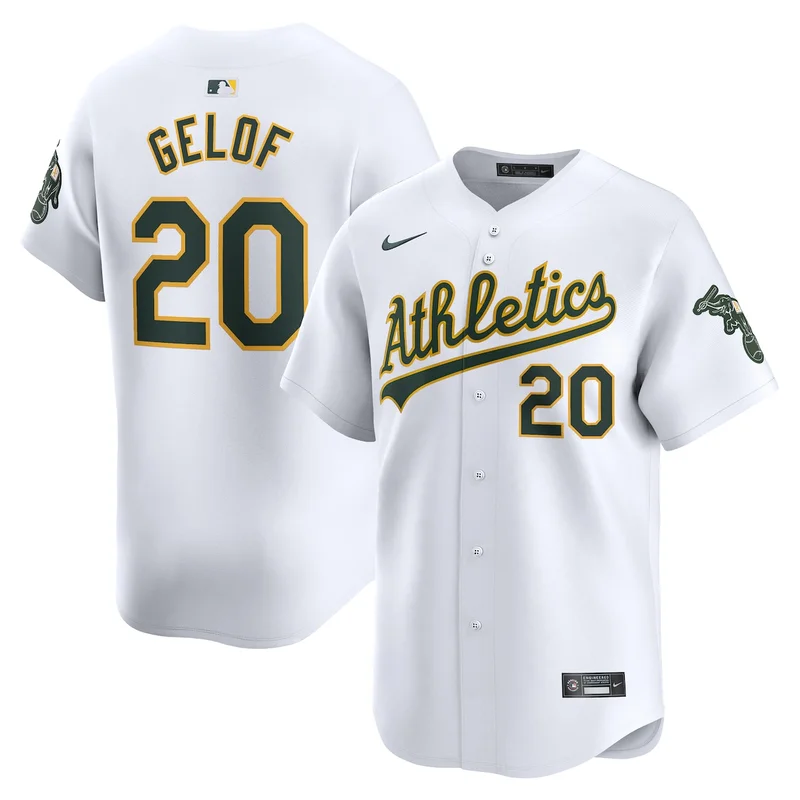 Oakland Athletics Zack Gelof White Home Limited Player Jersey