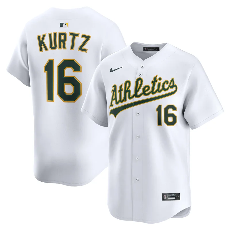 Oakland Athletics Nick Kurtz White Home Limited Player Jersey