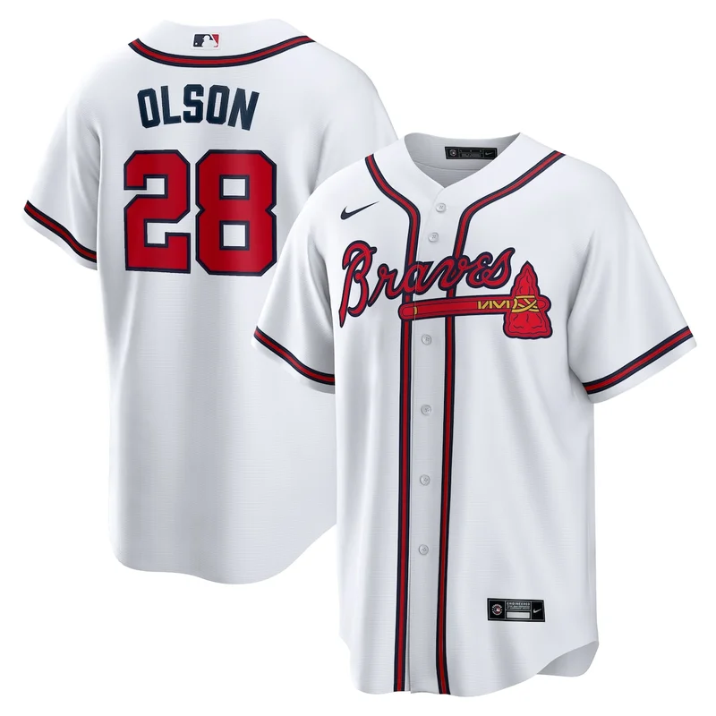 Atlanta Braves Matt Olson White Home Player Jersey