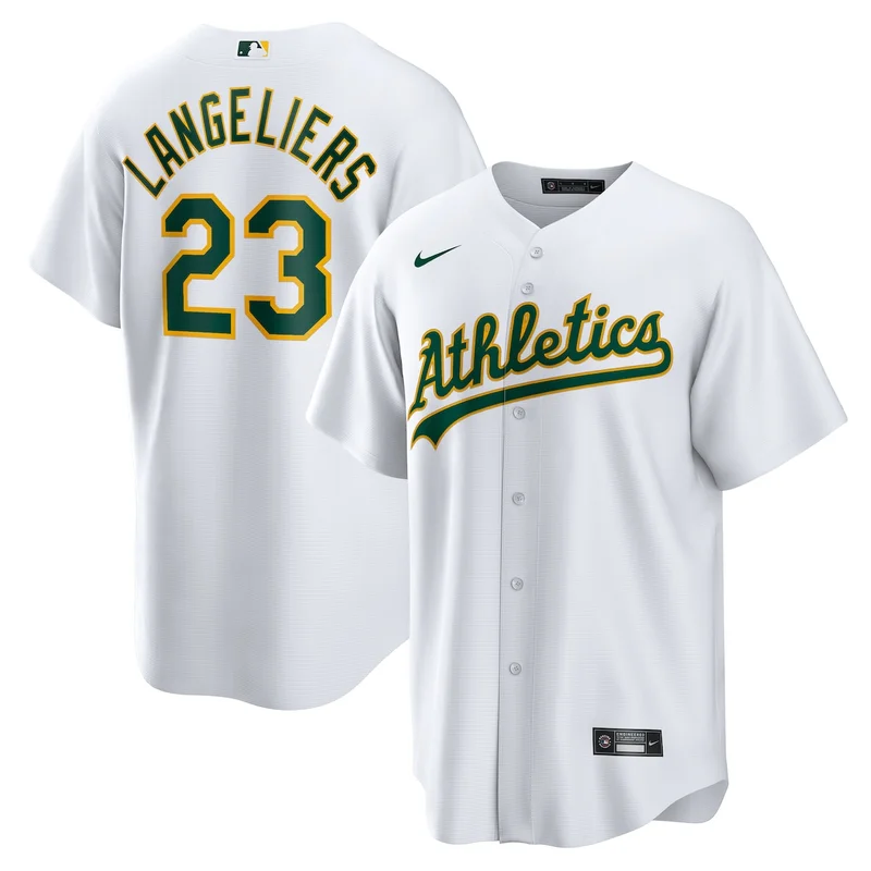 Oakland Athletics Shea Langeliers White Home Jersey