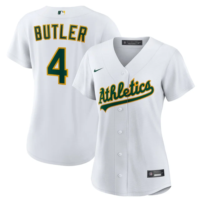 Oakland Athletics Shea Langeliers White Home Jersey - Image 3