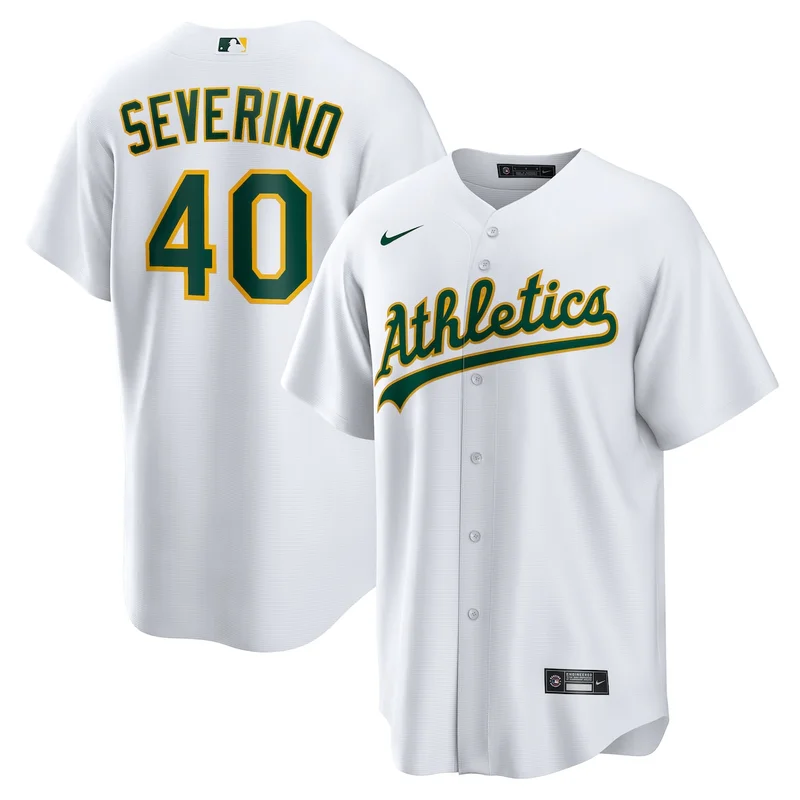 Oakland Athletics Shea Langeliers White Home Jersey - Image 5