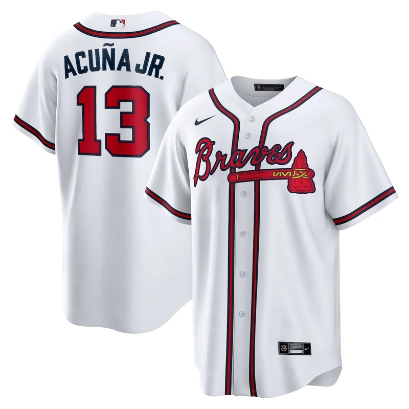 Atlanta Braves Ronald Acuna Jr. Red Alternate 2 Elite Jersey - Image 4