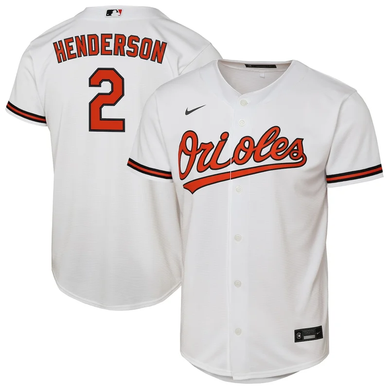 Baltimore Orioles Gunnar Henderson White Home Limited Player Jersey - Image 4