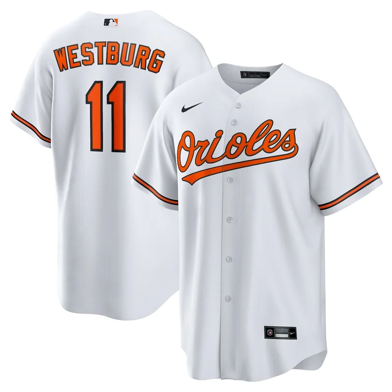 Baltimore Orioles Jackson Holliday White Home Player Jersey - Image 3