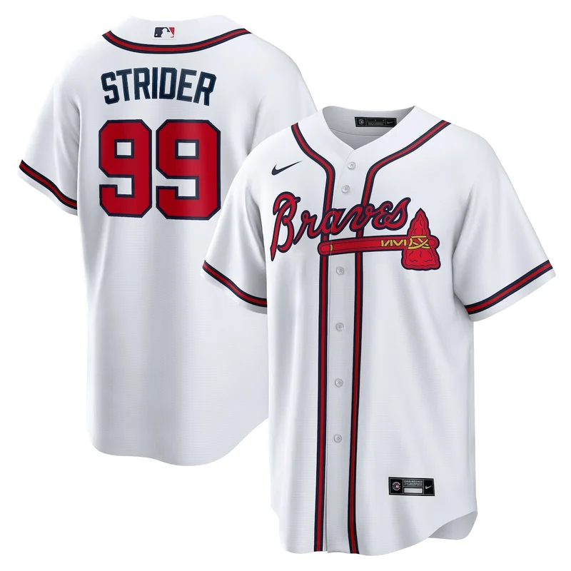 Atlanta Braves Spencer Schwellenbach White Home Jersey - Image 5