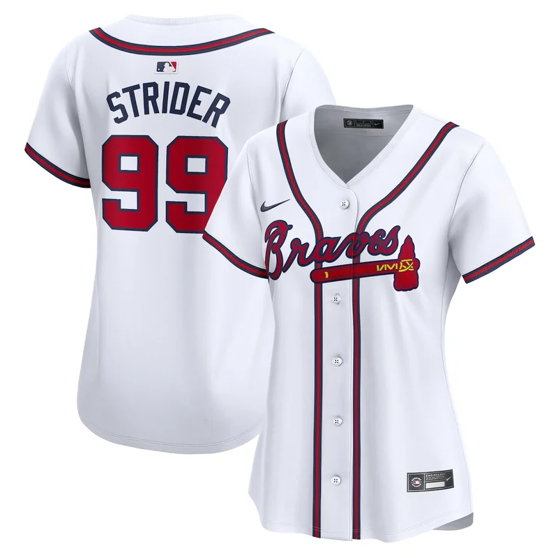 Atlanta Braves Spencer Strider White Home Limited Player Jersey