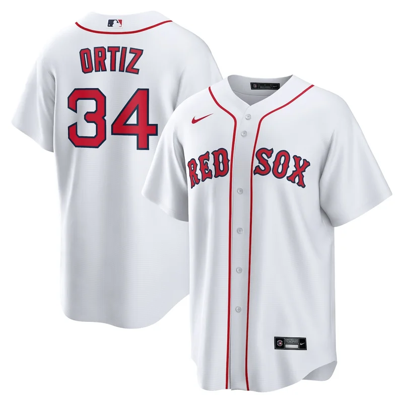 Boston Red Sox David Ortiz White Home Player Jersey
