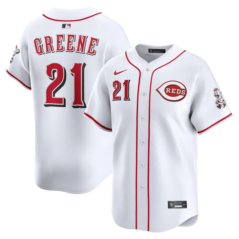 Cincinnati Reds White Home Blank Jersey - Image 3