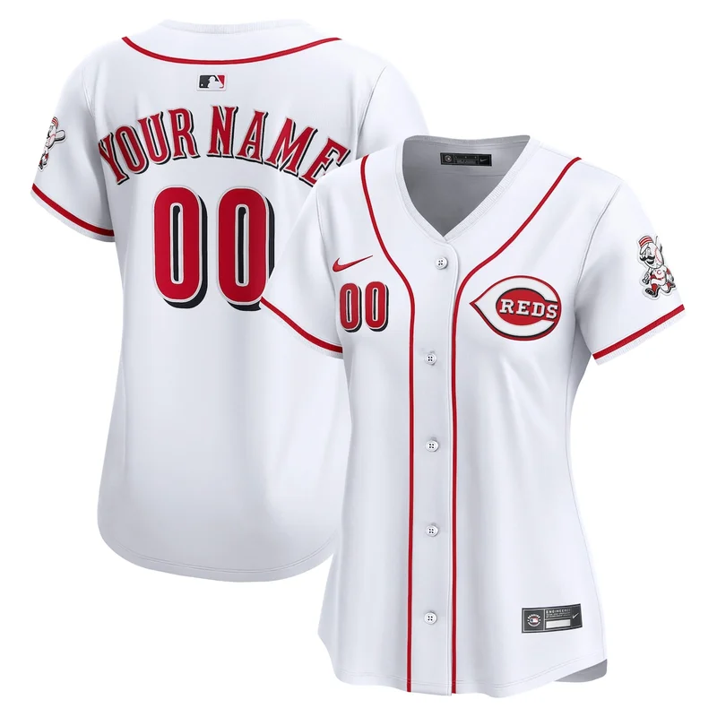 Cincinnati Reds White Home Blank Jersey - Image 4