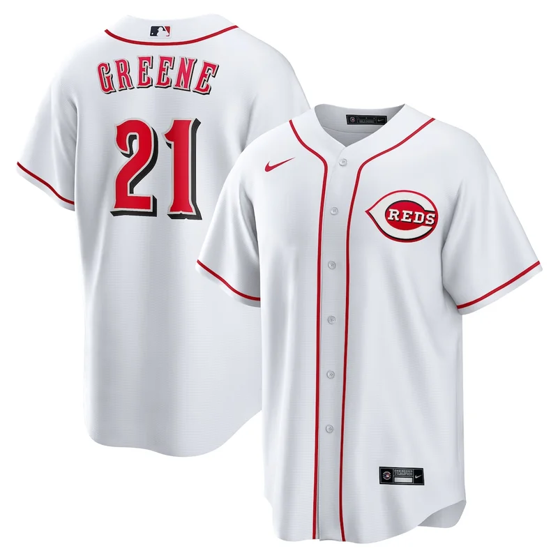 Cincinnati Reds Hunter Greene White Home Jersey