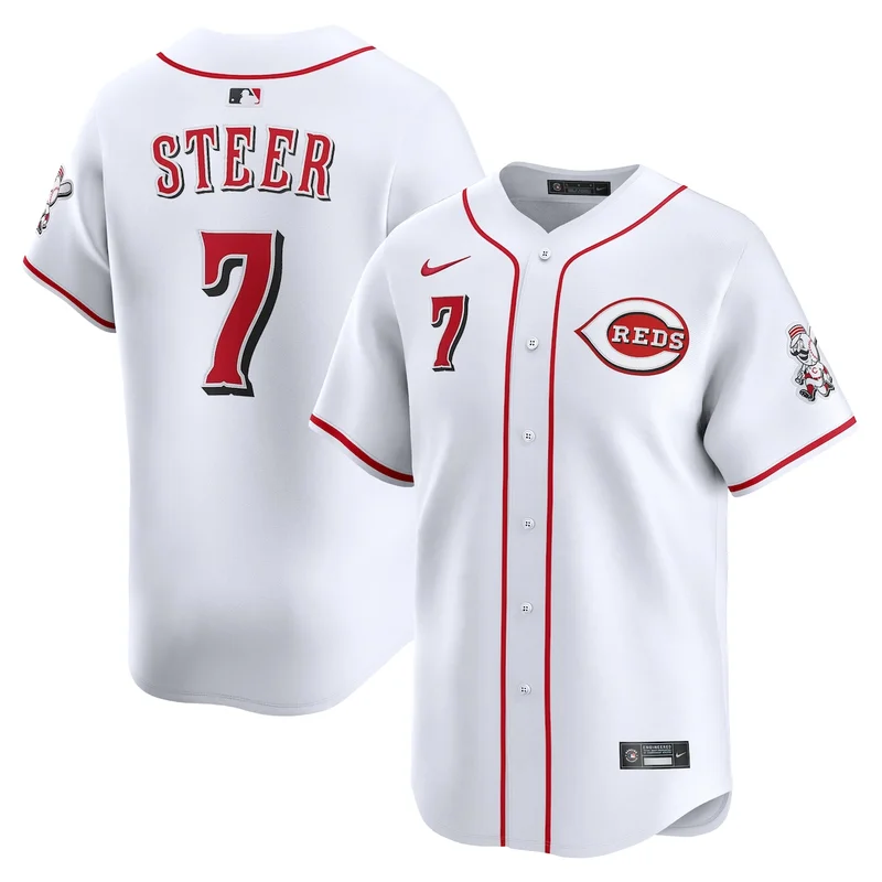 Cincinnati Reds Hunter Greene White Home Jersey - Image 3
