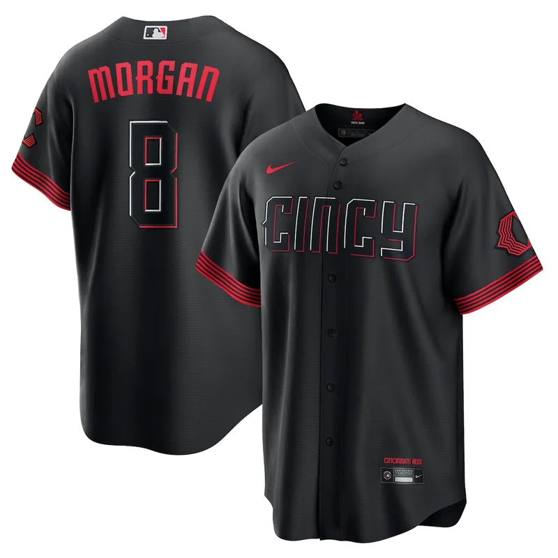 Cincinnati Reds Joe Morgan Black City Connect Player Jersey