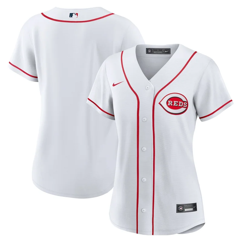 Cincinnati Reds White Home Elite Jersey - Image 3