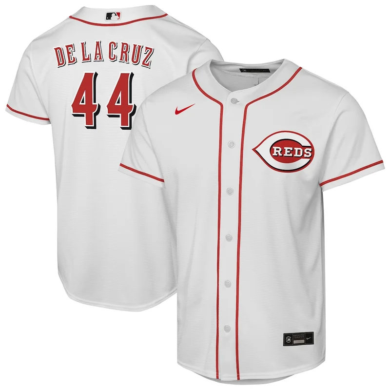 Cincinnati Reds Barry Larkin Red Cooperstown Collection Mesh Batting Practice Button-Up Jersey - Image 3