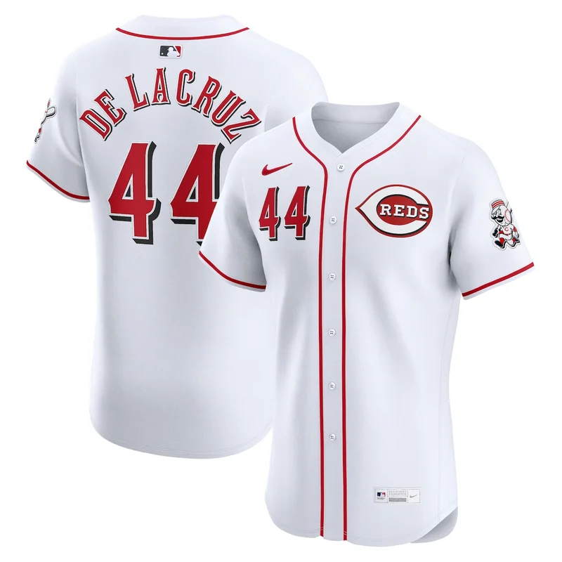 Cincinnati Reds Barry Larkin Red Cooperstown Collection Mesh Batting Practice Button-Up Jersey - Image 5