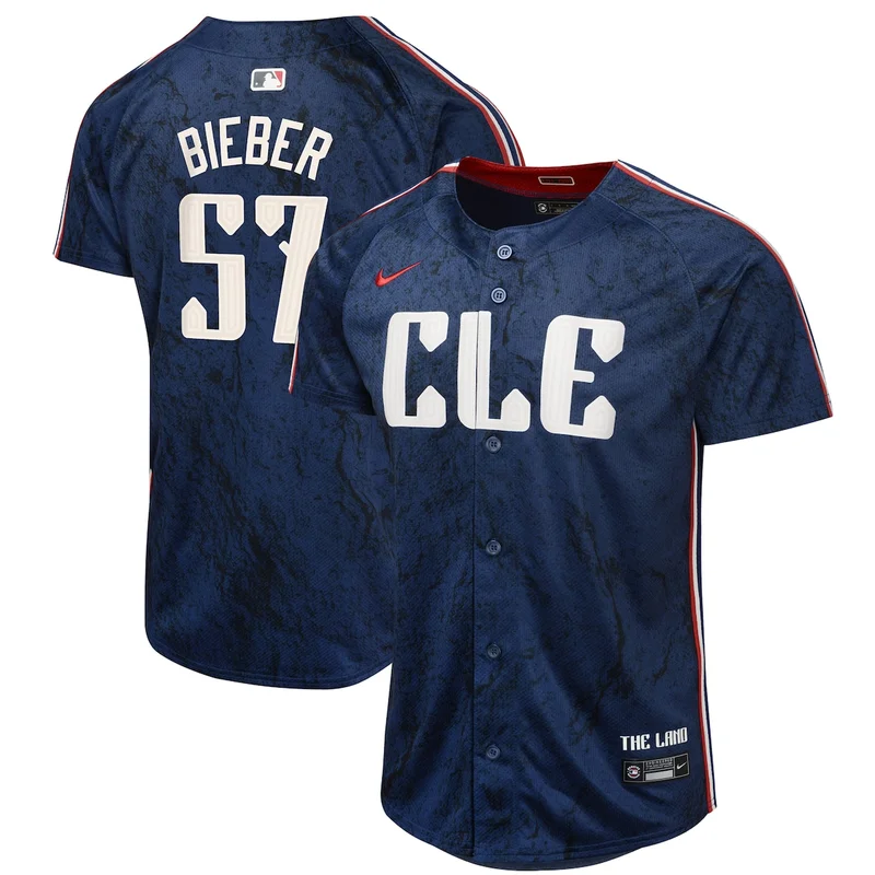 Cleveland Guardians Shane Bieber White Home Player Jersey - Image 4