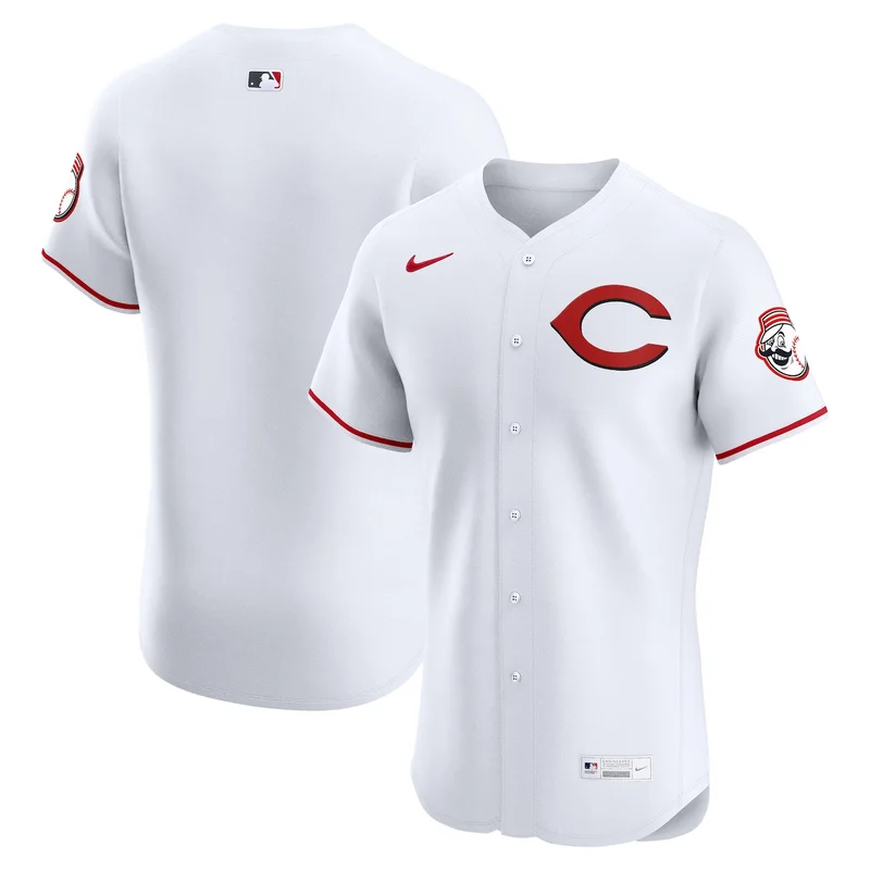 Cincinnati Reds White 2025 MLB Speedway Classic Home Elite Jersey - Image 3