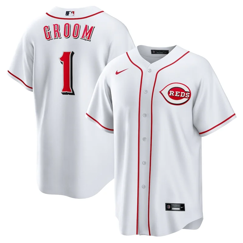 Cincinnati Reds White 2025 MLB Speedway Classic Home Elite Jersey - Image 5