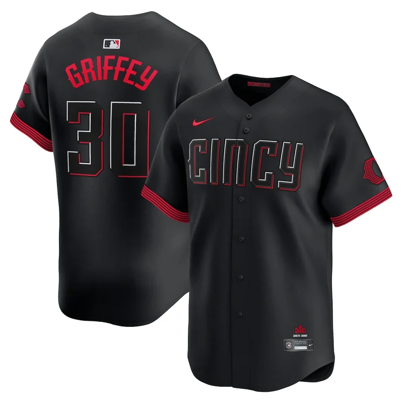 Cincinnati Reds Ken Griffey Jr. Black City Connect Retired Limited Player Jersey