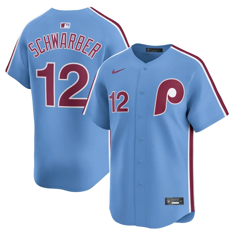 Philadelphia Phillies Kyle Schwarber Light Blue Alternate Limited Jersey