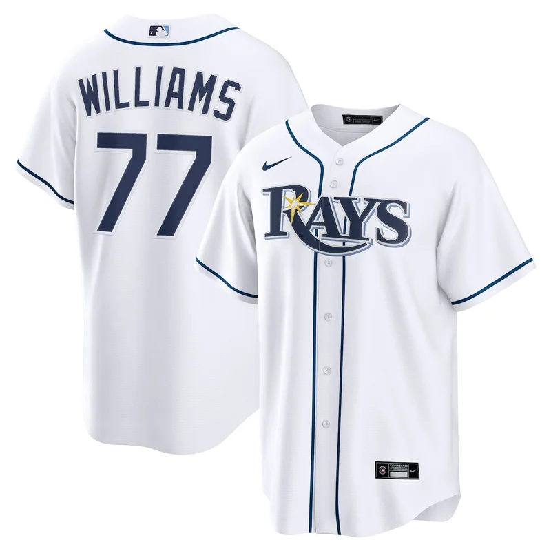 Tampa Bay Rays Junior Caminero White Home Jersey - Image 5